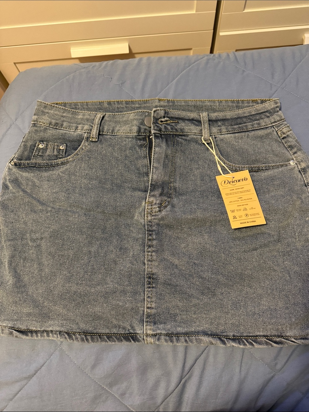 Blue Denim Jeans Skirt - Unbranded